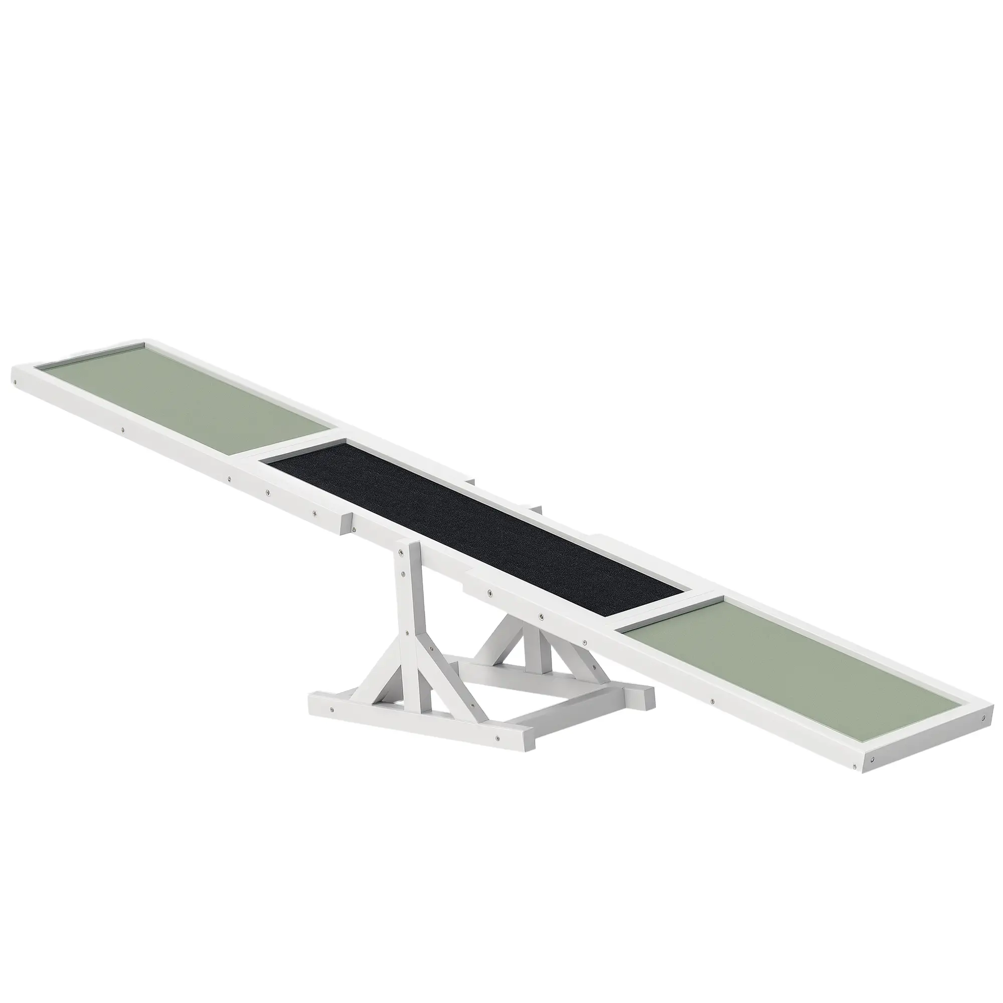 Wood Pet Seesaw, Dog Agility Training Equipment, Weather Resistant, White - Image 11