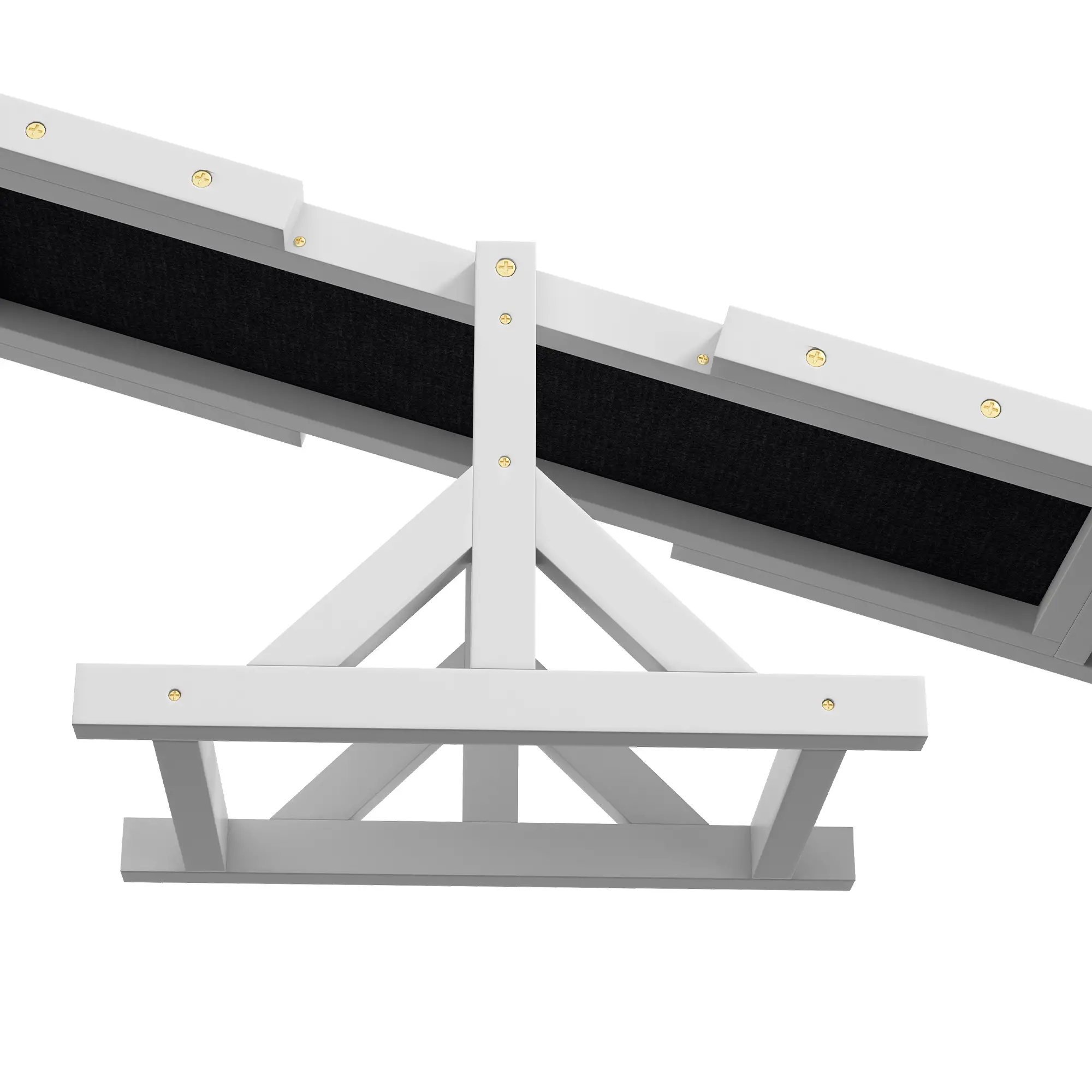 Wood Pet Seesaw, Dog Agility Training Equipment, Weather Resistant, White - Image 9