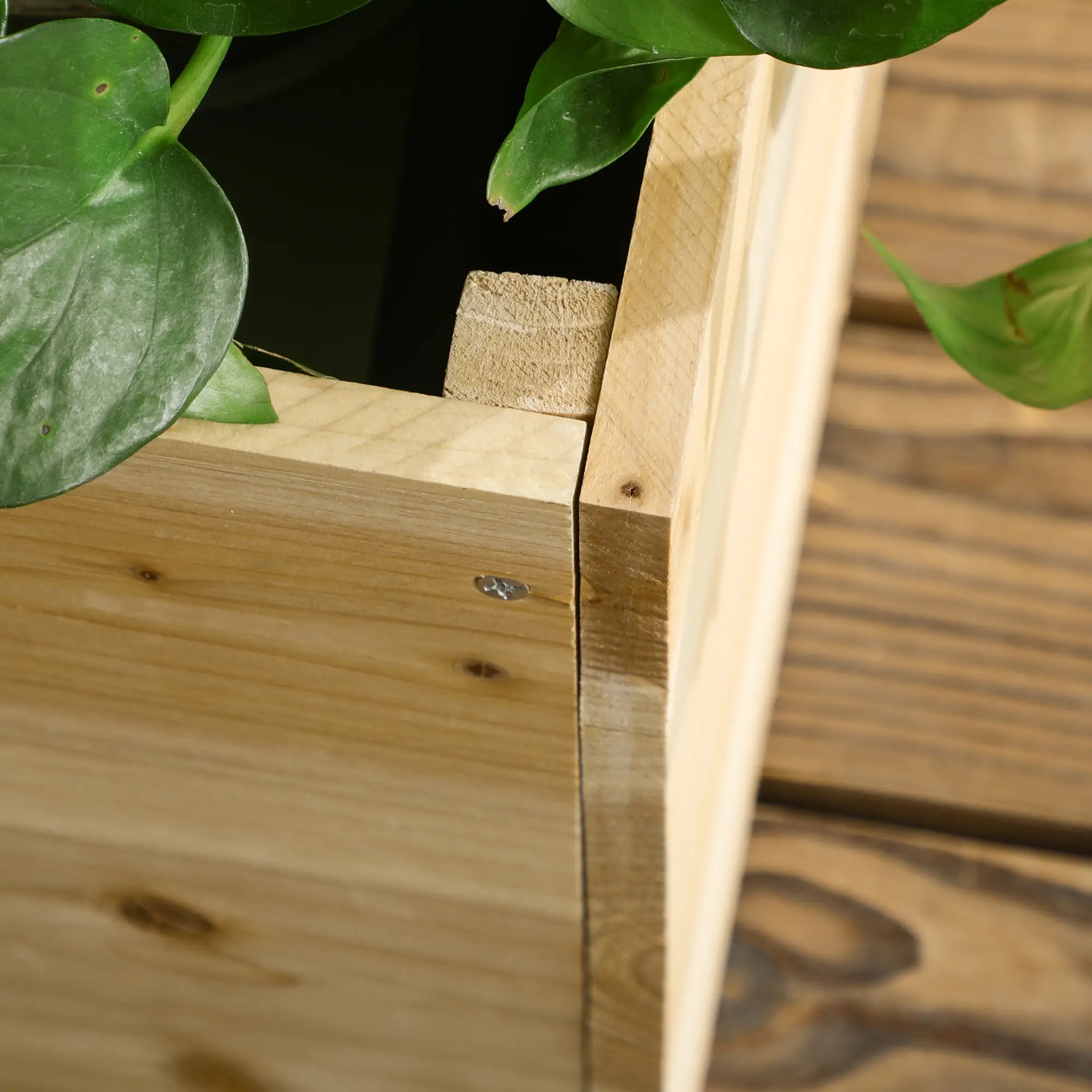 Wood Planter Box with Trellis, Raised Garden Bed, 43x46x47, Natural - Image 10
