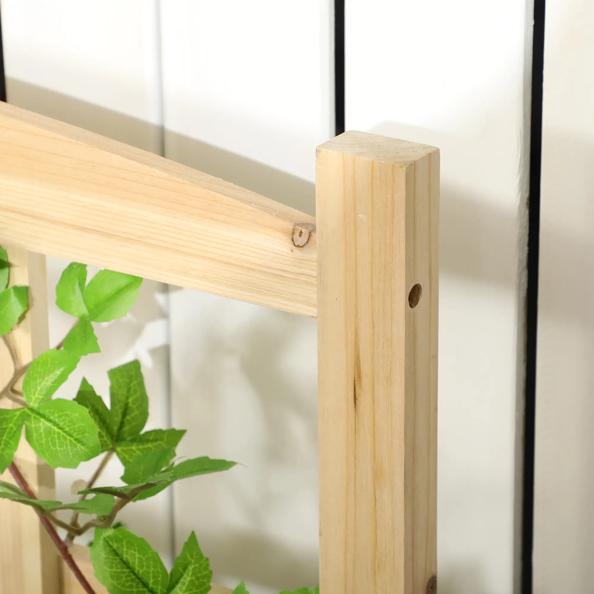 Wood Planter Box with Trellis, Raised Garden Bed, 43x46x47, Natural - Image 7