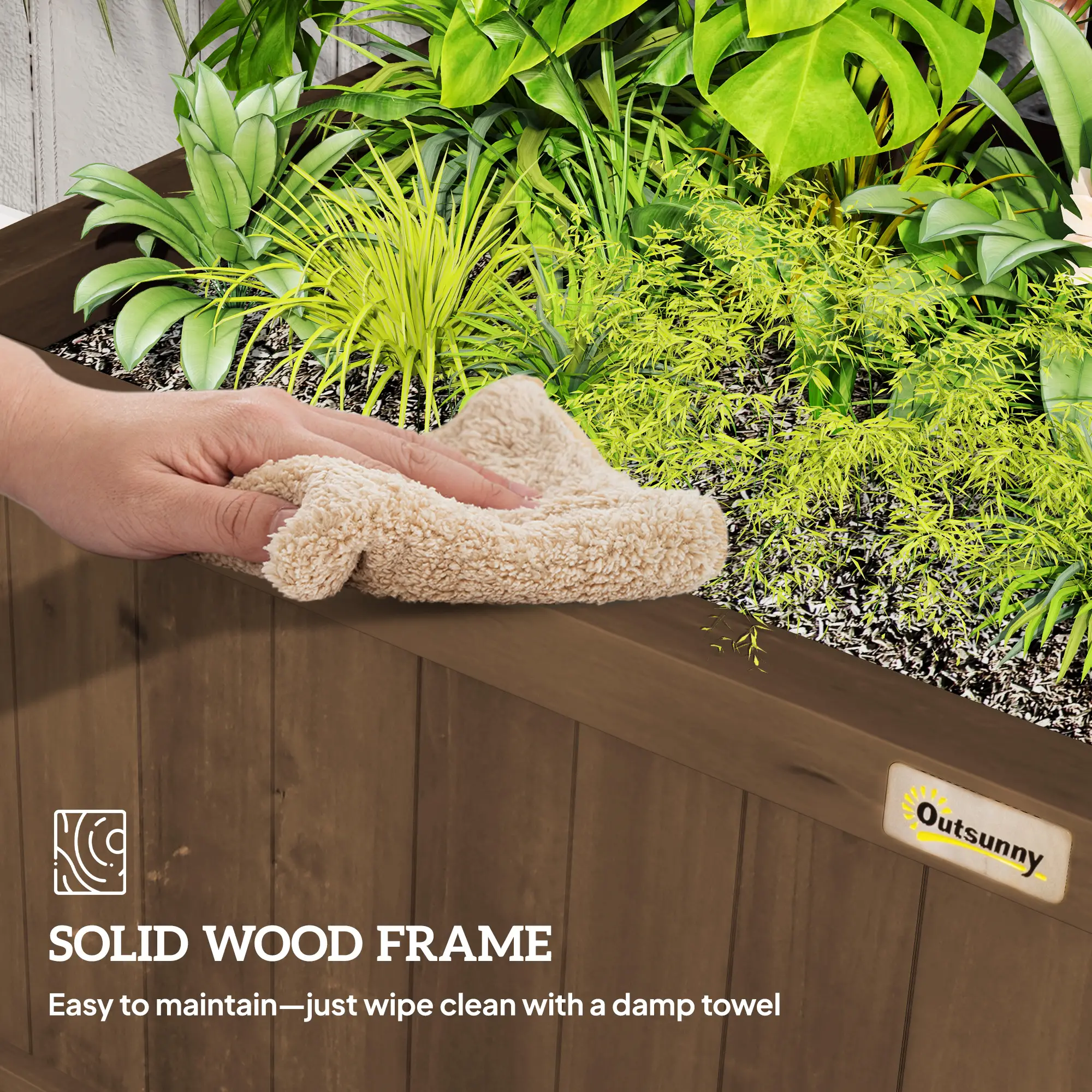 Wood Planter With Trellis, Raised Garden Bed, Privacy Screen - Image 7