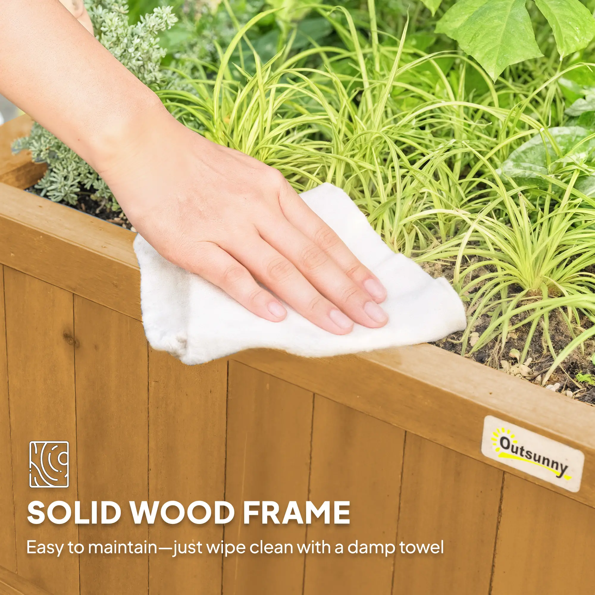 Wood Planter with Trellis, Raised Garden Bed, Privacy Screen, Yellow - Image 7