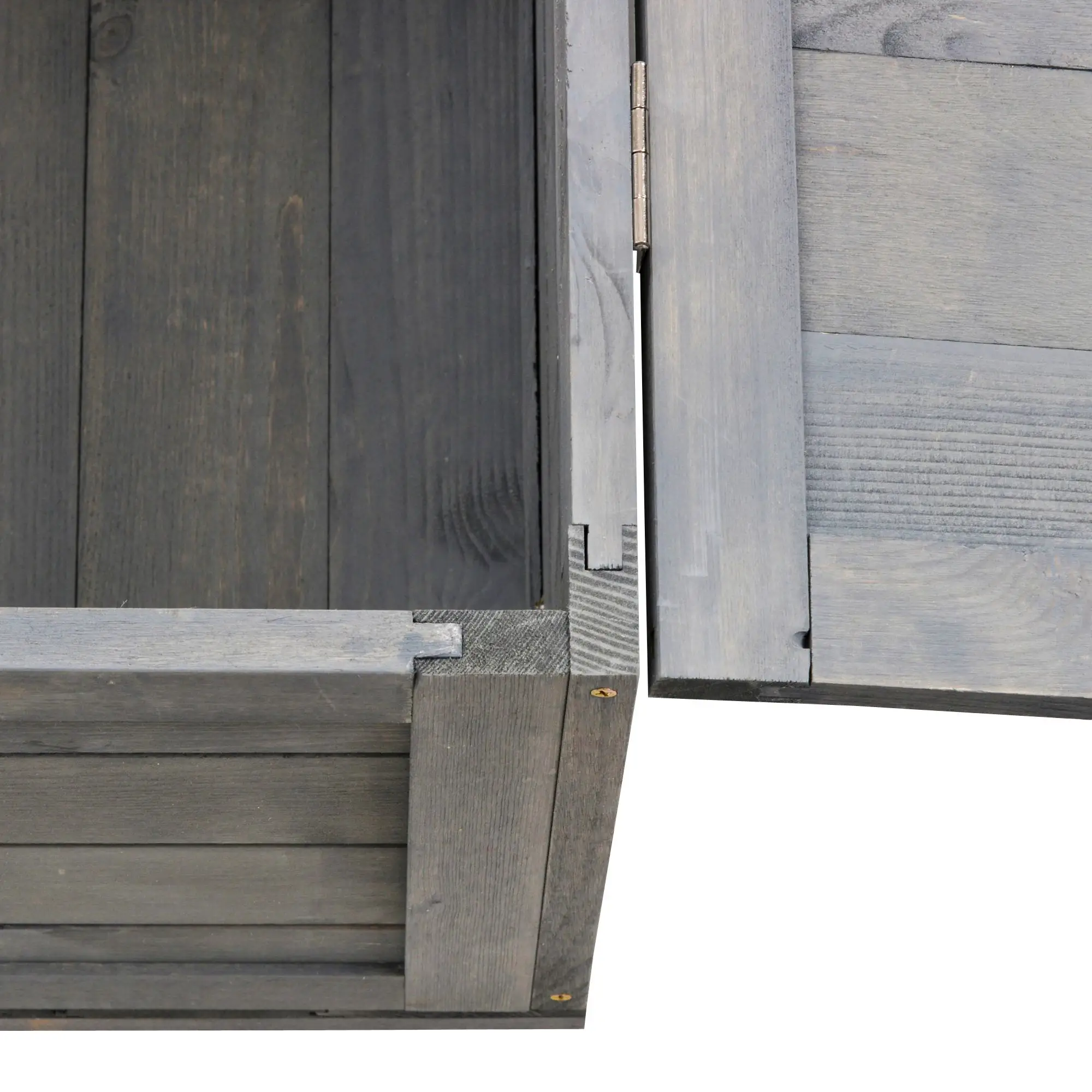 Wood Tortoise House, 35.8" x 23.8" x 12.6", Indoor Outdoor Use, Grey - Image 10