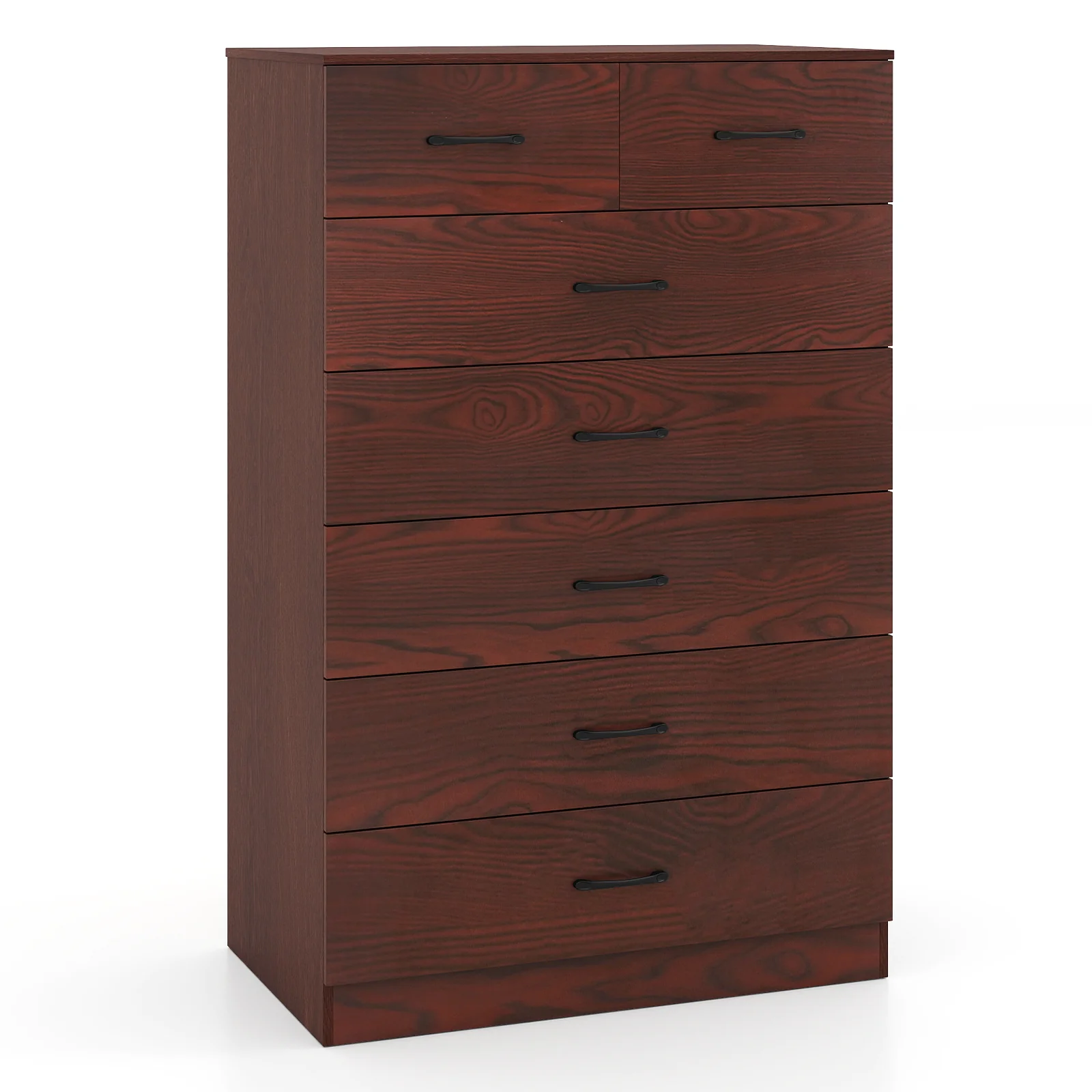 Wooden Chest Of Drawers, Anti-Toppling Device, Metal Handles, Espresso - Image 5