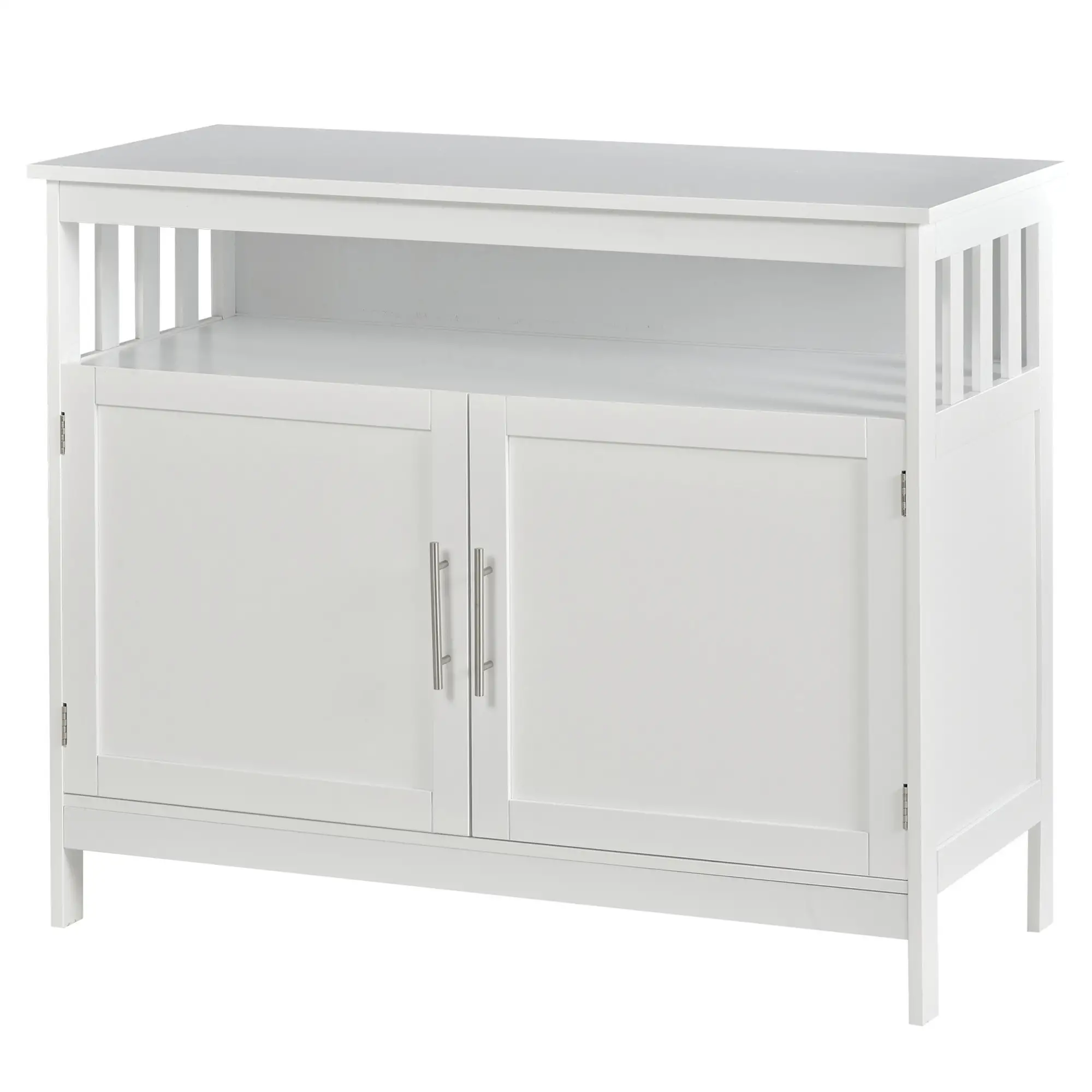 Wooden Console Table, Open Shelf, 2 Layer Cabinet, Kitchen Furniture - Image 11