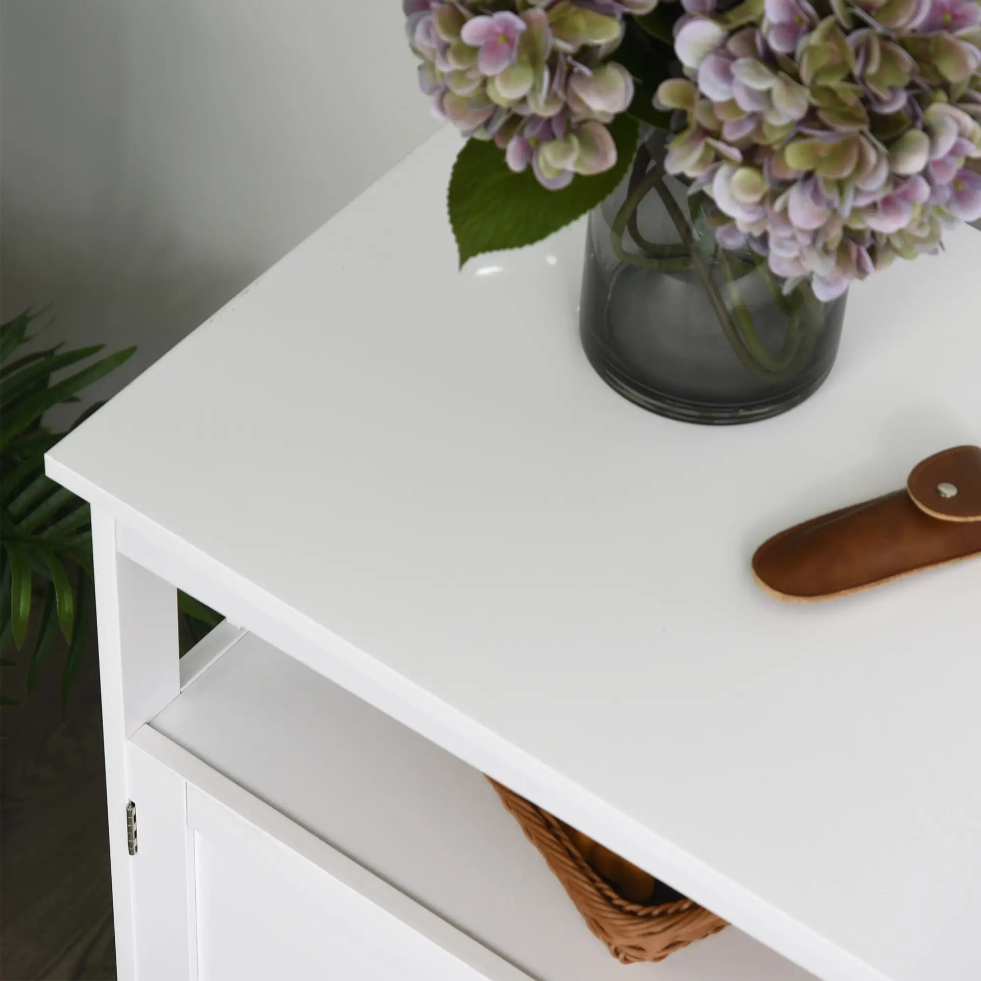 Wooden Console Table, Open Shelf, 2 Layer Cabinet, Kitchen Furniture - Image 9