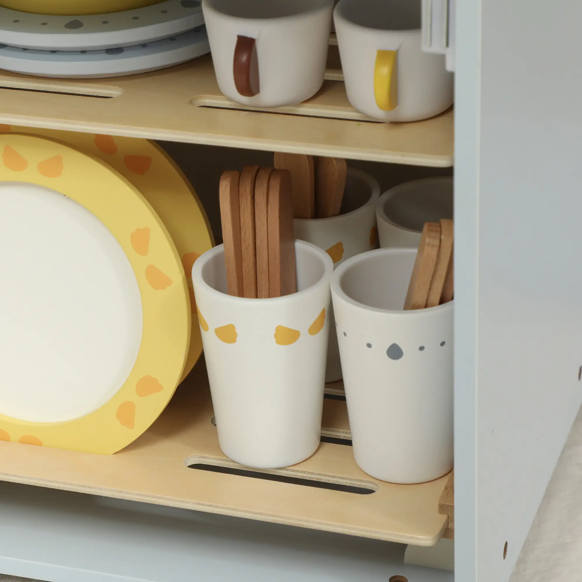 Wooden Dishwasher Playset, Play Sink Toys, Faucet and Accessories - Image 20