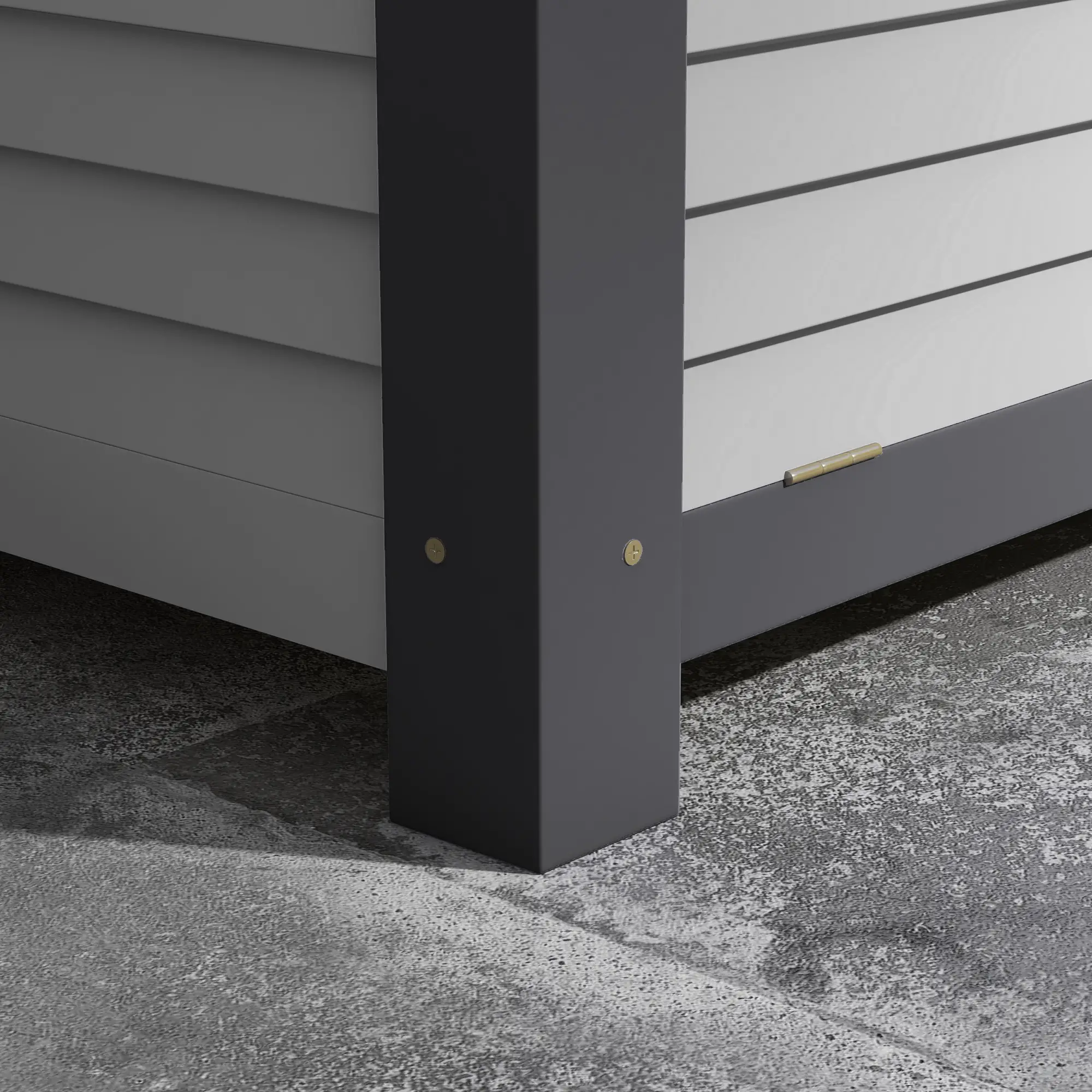 Wooden Elevated Planter Box with Storage, 59" x 30" x 29.5", Grey - Image 10
