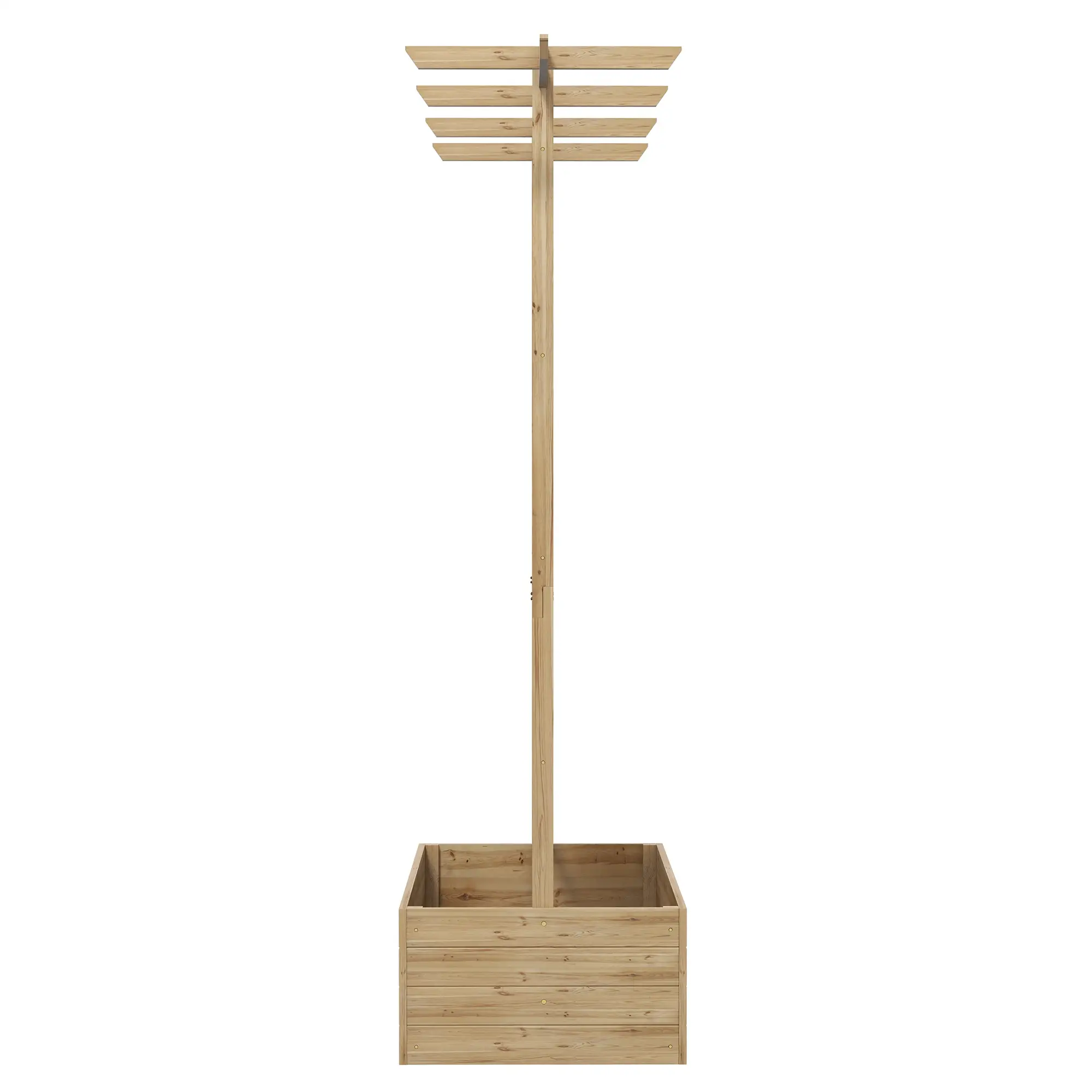 Wooden Planter With Trellis Privacy Screen, Raised Garden Bed - Image 7