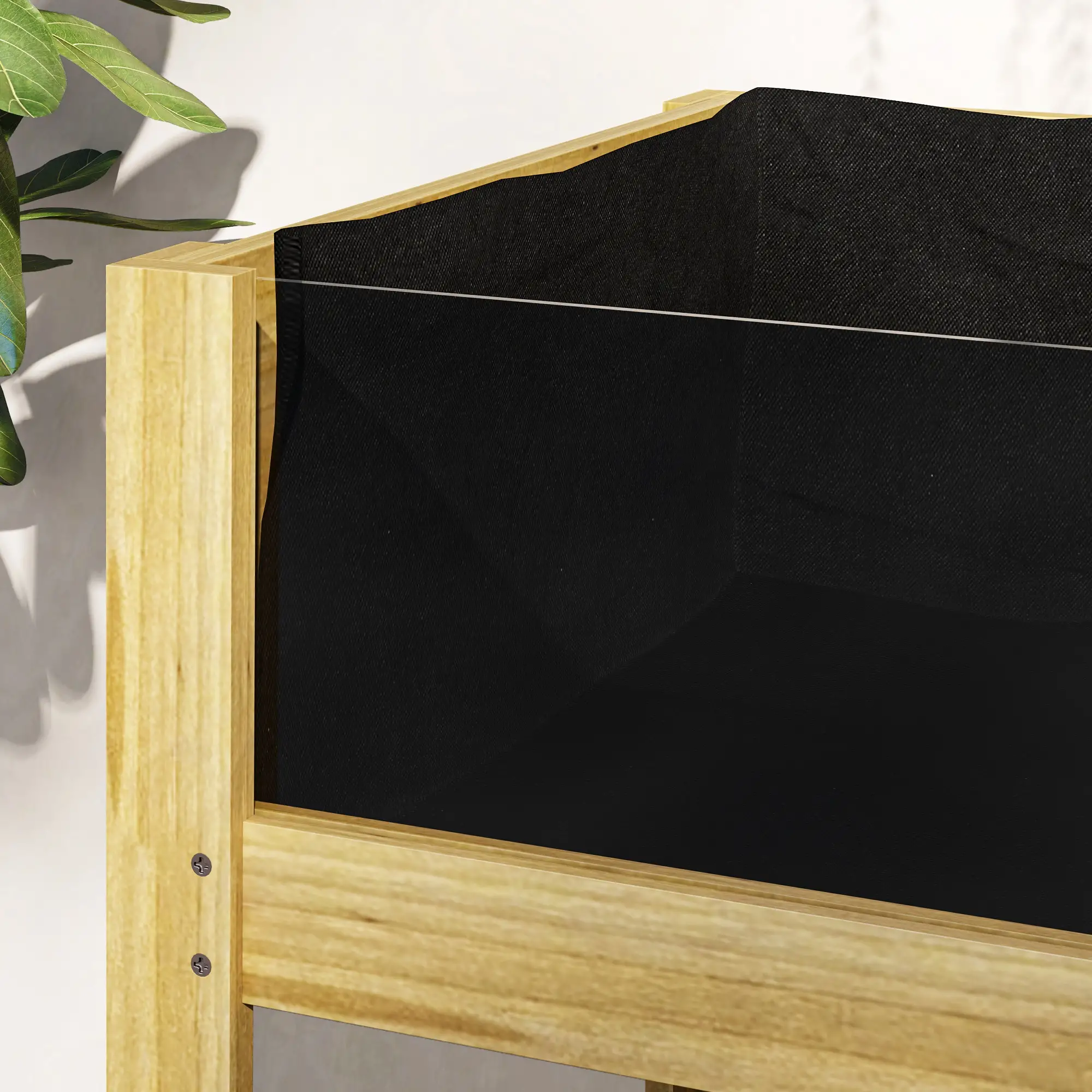 Wooden Raised Garden Bed, Acrylic Panels, Drainage Holes, 43.3" x 19.7" x 31.5" - Image 10