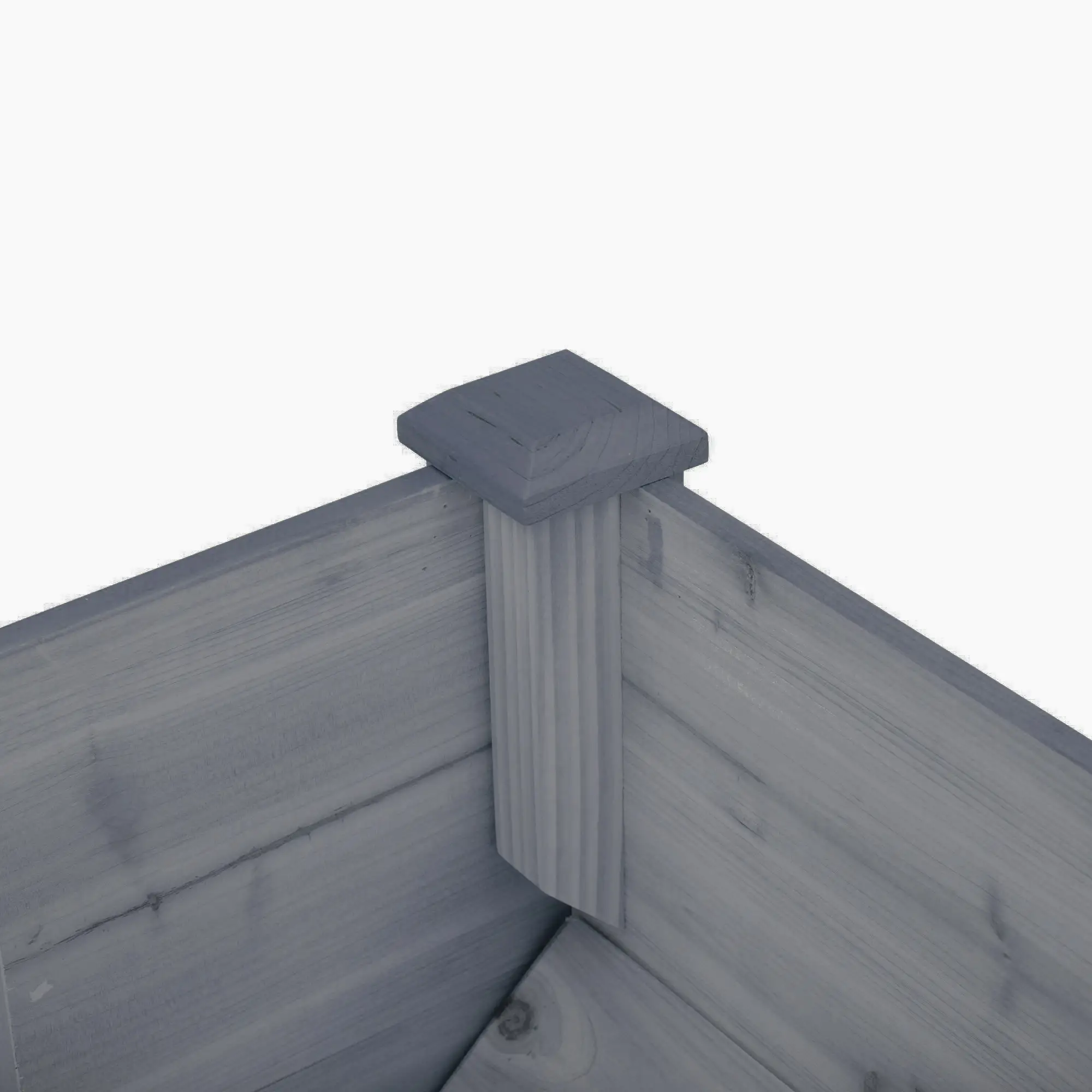 Wooden Raised Garden Stand, 48" x 24" x 32", Grey - Image 9