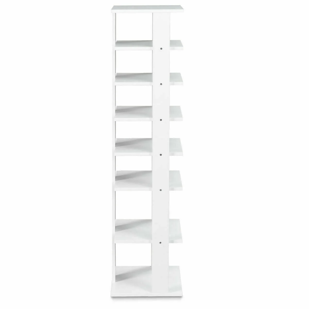 Wooden Shoe Rack Organizer, 7 Tiers, White - Image 4