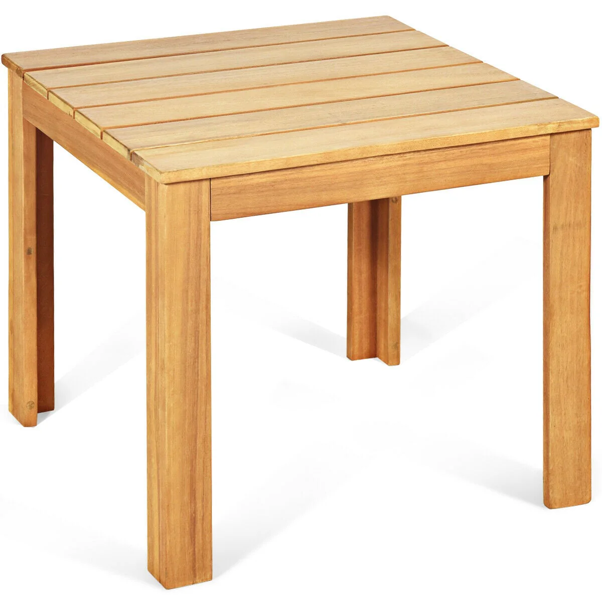 Wooden Square Patio Coffee Table, Natural