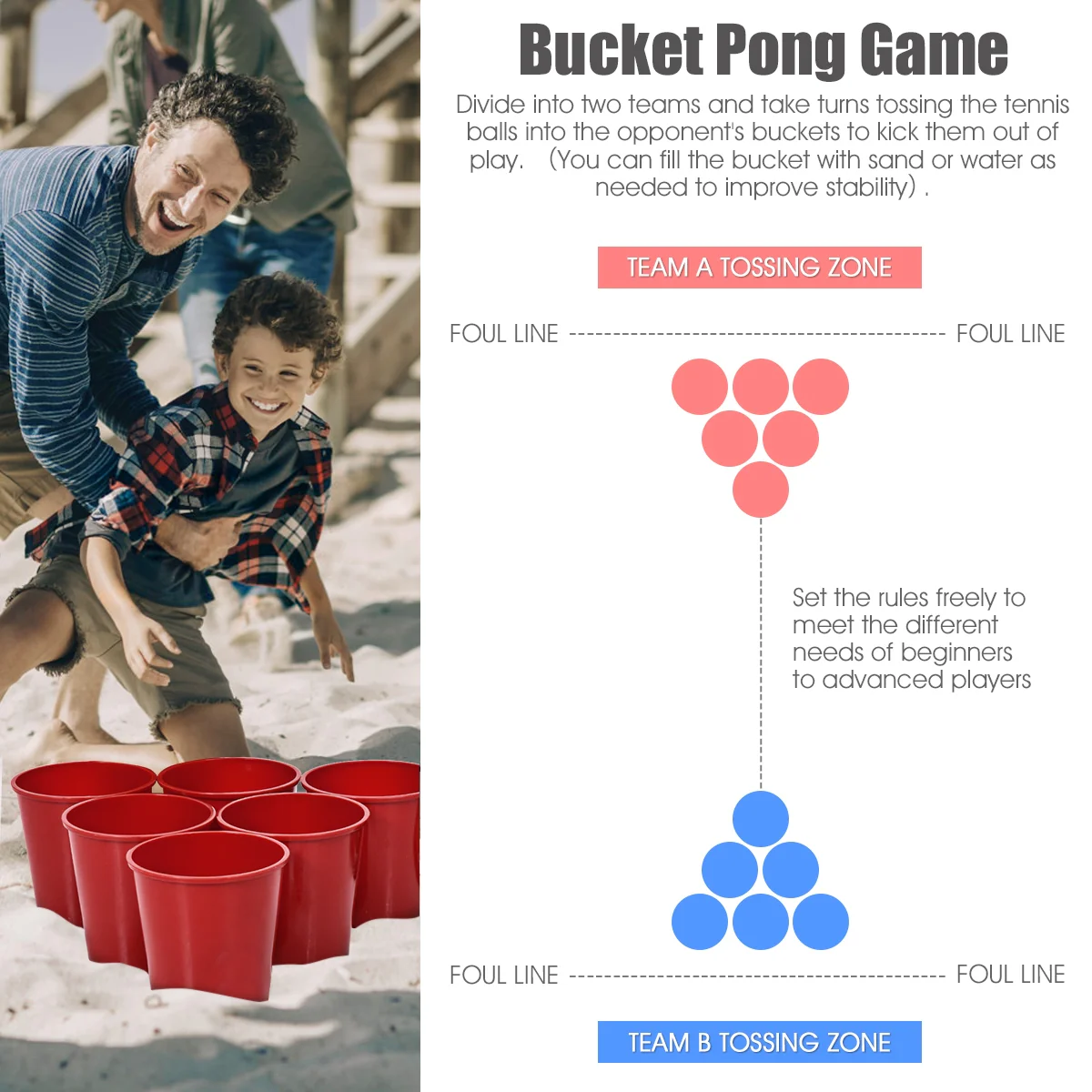 Yard Pong Giant Game Set With Carry Bag - Image 6