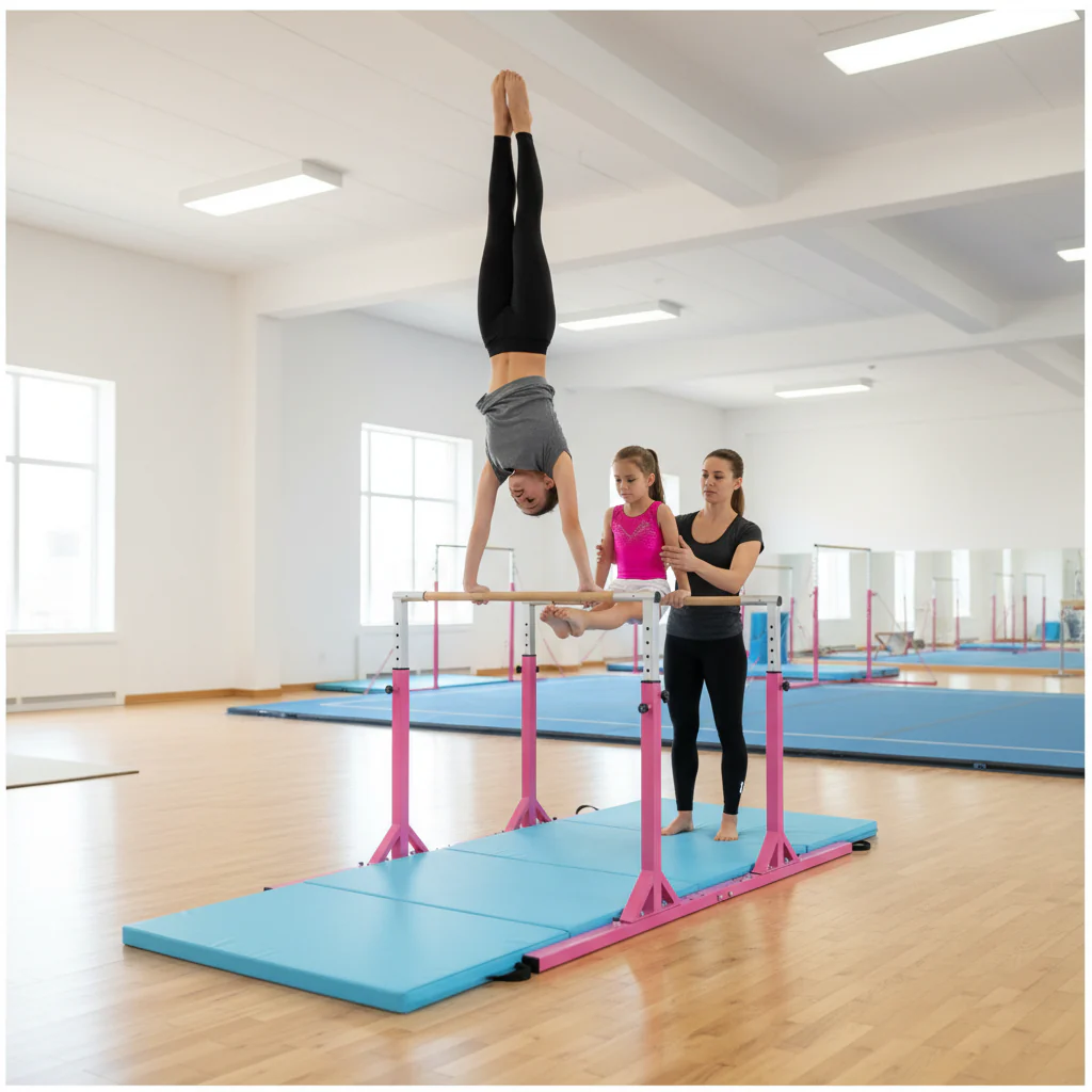 Yoga Set: 4-Panel Gymnastics Mat + Gymnastic Training Parallel Bars - Image 3