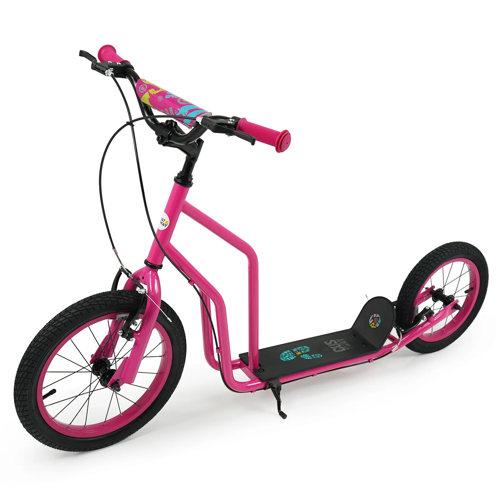 Youth Scooter, Adjustable Handlebar, 16/14-Inch Wheels, Pink - Image 3