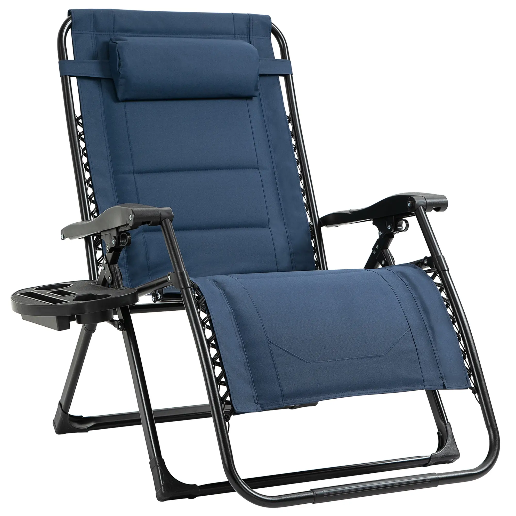 Zero Gravity Lounger Chair, Padded, 400 LBS Capacity, Blue - Image 11